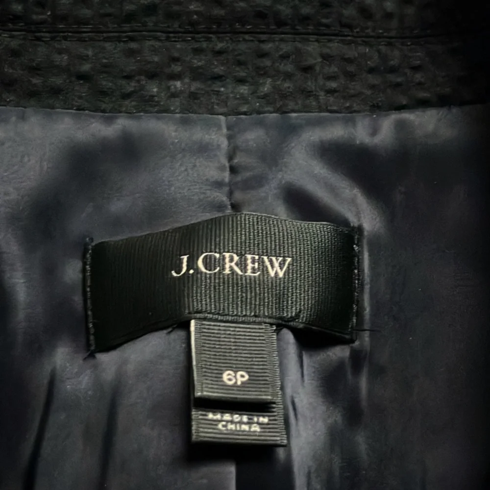 Like New Black J. Crew Eniko Seersucker Blazer, size 6P